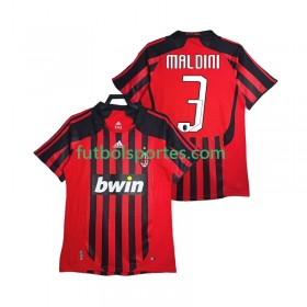Camiseta AC Milan MALDINI 3 2007 2008 Retro Primera Equipación